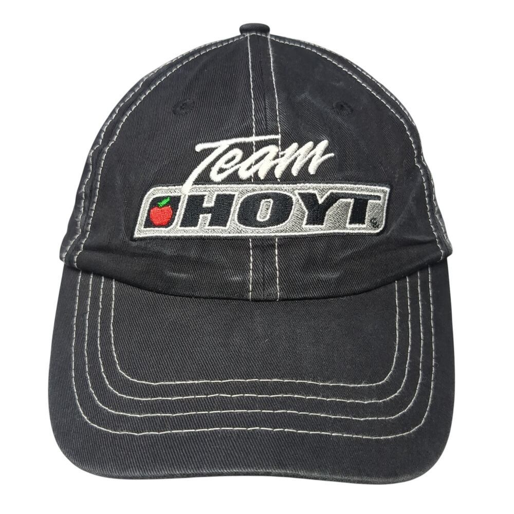Team Hoyt Strapback Baseball Hat Black One Size Adjustable Embroidered